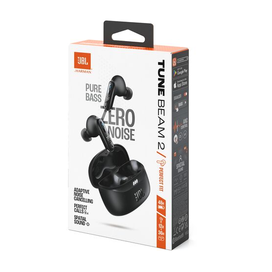 JBL Tune Beam 2 - Black - True Wireless Noise Cancelling Earbuds - Detailshot 15 JBL Tune Beam 2 - Black - True Wireless Noise Cancelling Earbuds - Detailshot 15